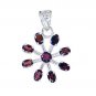 Riyo Garnet How To Make Silver Jewellery J-Hoop Pendant L 1.2in Spgar-26069