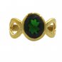 Riyo Green Emerald Cz  18kt Gold Plated Cut Out Ring Gpremcz70-96151