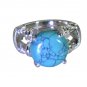 Riyo A Turquoise 925 Solid Sterling Silver Cut Out Ring Srtur65-82038