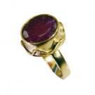 Riyo Indi Ruby 18-Kt Y Gold Plating  Ring Sz 7 Gpriru7-34073