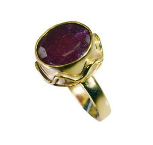 Riyo Indi Ruby 18-Kt Y Gold Plating  Ring Sz 7 Gpriru7-34073