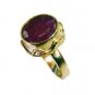 Riyo Indi Ruby 18-Kt Y Gold Plating  Ring Sz 7 Gpriru7-34073