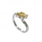 Riyo Yellow Citrine 925 Solid Sterling Silver Large Ring Srcit75-14078