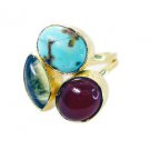 Riyo  Turquoise 18.Kt Base Matel Birthstones Ring Sz 7 Gprmul7-52049