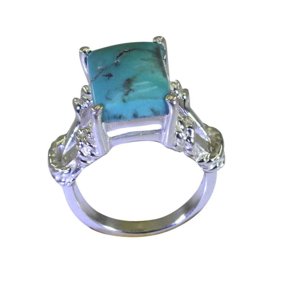 Riyo A Turquoise 925 Solid Sterling Silver Cutting Edge Ring Srtur65-82039