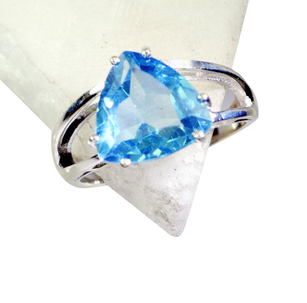 Riyo Blue Topaz Silver And Stones Jewelry Promise Ring Sz 9 Srbto9-10090