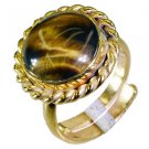 Riyo Tiger Eye 18k Y Gold Plate Regards Ring Jewelry Sz 7 Gprtey7-80034