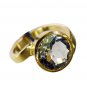 Green Amethyst 18 Ct Ygold Plated Regards Ring Jewelry