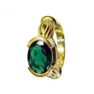 Emerald Cz 18c Ygold Plating Pre Engagement Ring