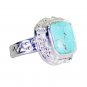 Riyo Turquoise Handmade Jewellery Silver Silver Infinity Ring Sz 6.5 Srtur6.5-82