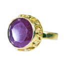 Riyo Indi Ruby Jewelry Gold Plated Aqiq Ring Sz 6 Gpriru6-34042