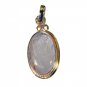 Riyogems Rutile Quartz 18k Gold Plating Heart Pendant L 1.5in Gppruq-70027