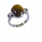 Riyo Brown Tiger Eye 925 Solid Sterling Silver Brilliant Ring Srtey60-80015
