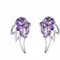 Riyo Amethyst Nice Silver Jewelry Silver Earring Wires L 1.3in Seame-2105