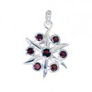 Riyo Garnet Jewelry Silver 925 Pendant Earring L 1.2in Spgar-26084