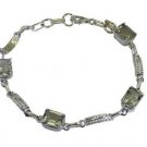 Riyo Green 925 sterling silver Green Amethyst Bracelet mesmeric handmade metal j