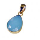 Riyogems Blue Chalcedony Buy Gold Plated Jewelry Leaf And Tree Pendant L 1.5in G