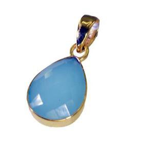 Riyogems Blue Chalcedony Buy Gold Plated Jewelry Leaf And Tree Pendant L 1.5in G