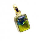 Riyogems Dichroic Glass Plated Gold Jewelry Animal Pendants L 1.2in Gppdgl-22018