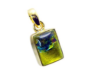 Riyogems Dichroic Glass Plated Gold Jewelry Animal Pendants L 1.2in Gppdgl-22018