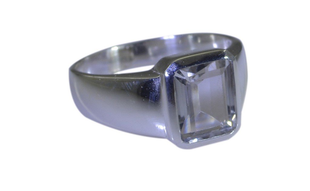 Riyo Green 925 sterling silver Green Amethyst Ring symmetrical fine gemstone jew