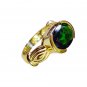 Emerald Cz Rhodium Plate Beautiful Ring