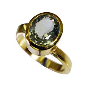 Riyo Green Amethyst 18k Gold Plating Rosary Ring Jewelry Sz 7.5 Gprgam7.5-28072