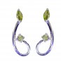 Riyo Peridot Silver And Stone Jewelry Evening Wear Earring L 1.3in Seper-58064