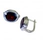 Riyo Red Garnet 925 Solid Sterling Silver Wear Anywhere Earring L 0.7in Segar-26