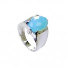 Riyo Blue Chalcedony Discount Silver Jewelry Silver Band Ring Sz 7 Srbch7-8010
