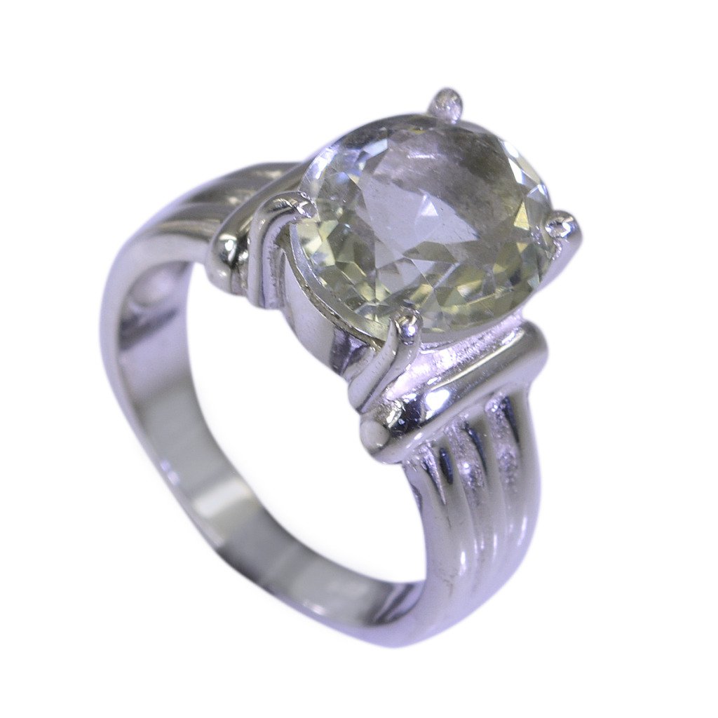 Riyo Green Amethyst Silver Jewelry Earrings Mourning Ring Sz 7 Srgam7-28028