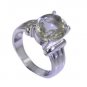 Riyo Green Amethyst Silver Jewelry Earrings Mourning Ring Sz 7 Srgam7-28028