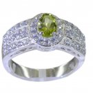 Riyo Green 925 sterling silver Peridot Ring engaging gemstone jewelry SRPER80-58