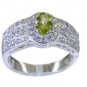 Riyo Green 925 sterling silver Peridot Ring engaging gemstone jewelry SRPER80-58