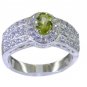 Riyo Green 925 sterling silver Peridot Ring engaging gemstone jewelry SRPER80-58