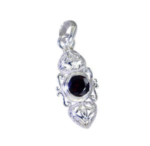 Riyo Garnet Old Mexican Silver Jewelry Silver Filigree Pendant L 1.5in Spgar-260