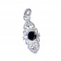 Riyo Garnet Old Mexican Silver Jewelry Silver Filigree Pendant L 1.5in Spgar-260