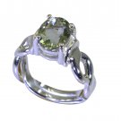 Riyo A Green Amethyst 925 Solid Sterling Silver Reflective Ring Srgam80-28081