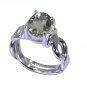 Riyo A Green Amethyst 925 Solid Sterling Silver Reflective Ring Srgam80-28081