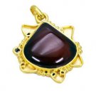 Riyogems Red Onyx 18k Gold Plating Snake Pendant L 1.5in Gppron-66030