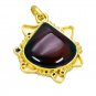 Riyogems Red Onyx 18k Gold Plating Snake Pendant L 1.5in Gppron-66030