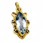 Riyogems Green Amethyst 18 Ct Gold Plating Buckle Pendants L 1.2in Gppgam-28006