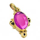Riyogems Dichroic Glass 18-Kt Gold Plated Id Pendant L 1.2in Gppdgl-22055