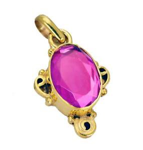 Riyogems Dichroic Glass 18-Kt Gold Plated Id Pendant L 1.2in Gppdgl-22055