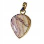 Riyogems Picture Jasper 18c Gold Plating Piglet Pendants L 1.7in Gppjas-40020