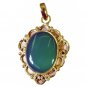 Riyogems Green Onyx 18kt Gold Platings Formal Pendant L 1.2in Gppgon-30044