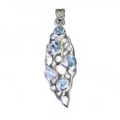 Riyo Blue Topaz Wholesale 925 Silver Silver Pendant Designs L 2.5in Spbto-10052