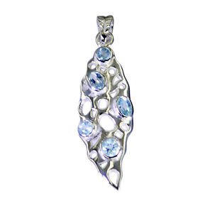 Riyo Blue Topaz Wholesale 925 Silver Silver Pendant Designs L 2.5in Spbto-10052
