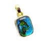 Riyogems Dichroic Glass Gold Plate Jewelry Belle Pendants L 1.2in Gppdgl-22014