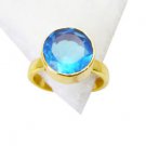 Riyo Blue Topaz Cz Gold Plated Online Cameo Ring Sz 8 Gprbtcz8-92053